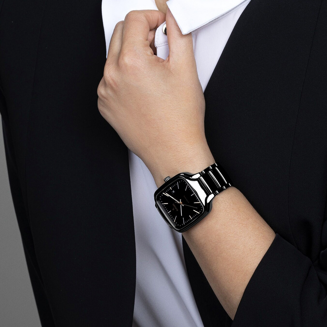 True Square Black Ceramic 38MM Watch