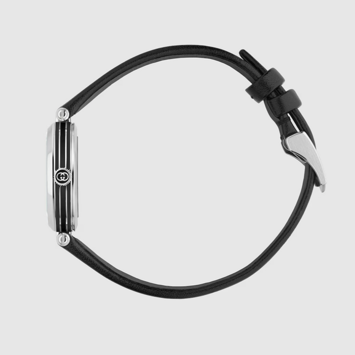 Model 200 Black Leather 24MM Watch
