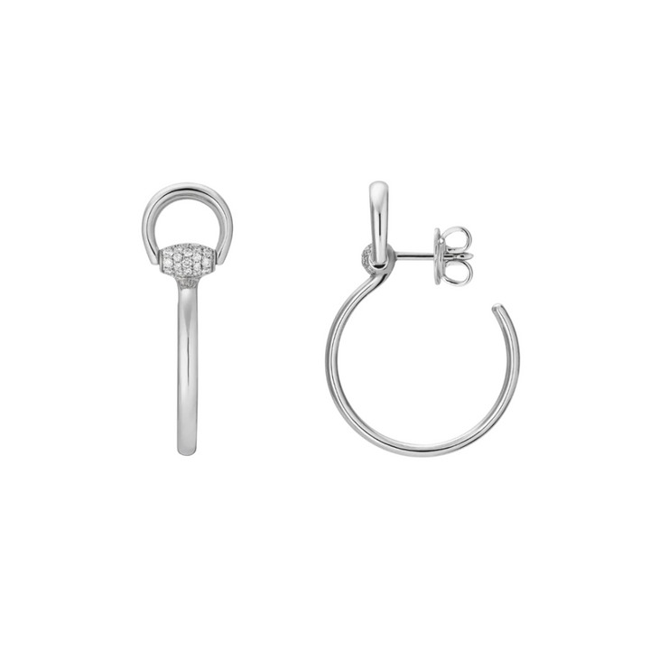 Horsebit White Gold with Diamonds Earrings