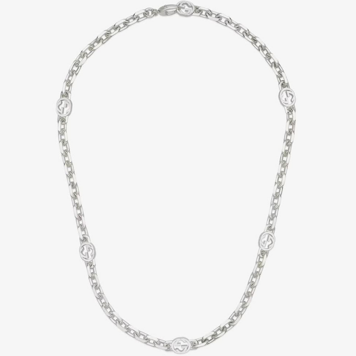 Interlocking G Chain Silver Necklace