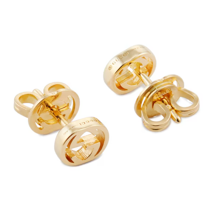 Interlocking G 18K Yellow Gold Stud Earrings