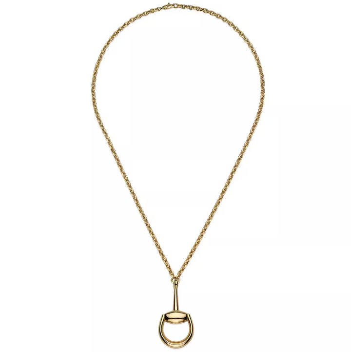 Horsebit 18K Yellow Gold Pendant Necklace