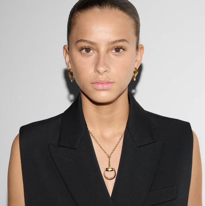 Horsebit 18K Yellow Gold Pendant Necklace