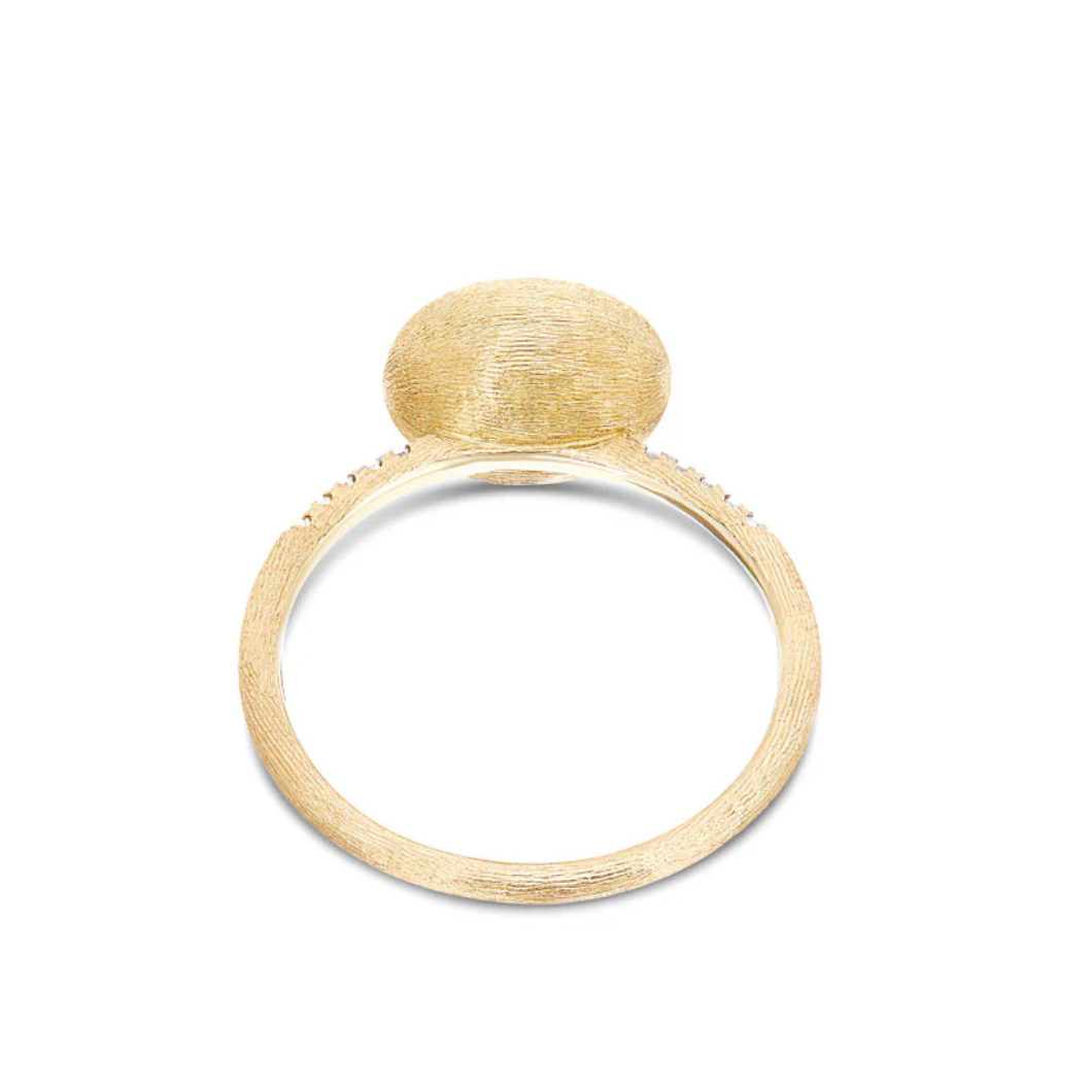 Elite 18K Boule Ring with Diamonds