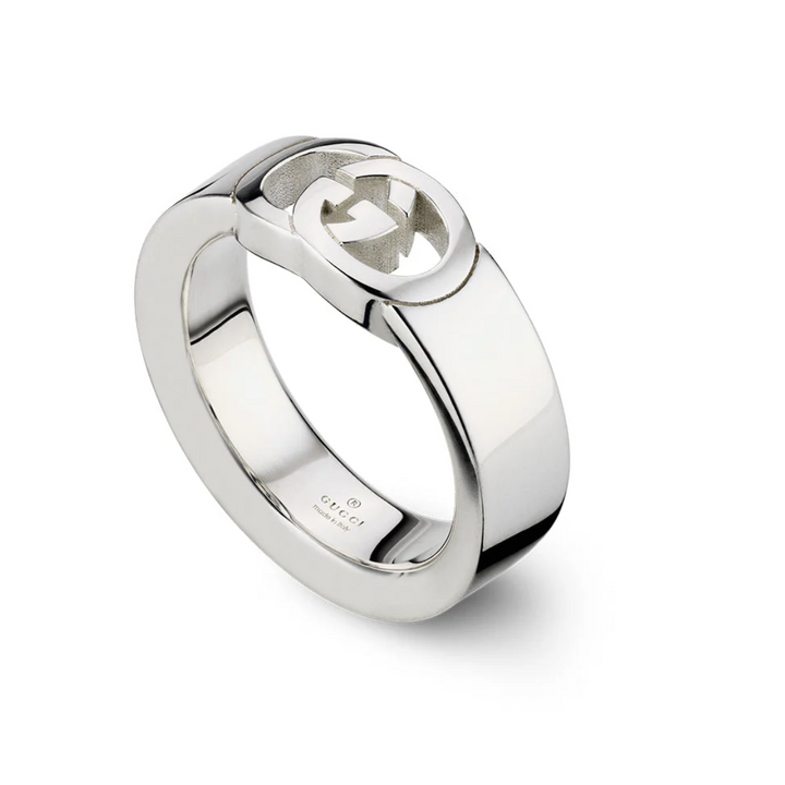 Interlocking G Silver Ring