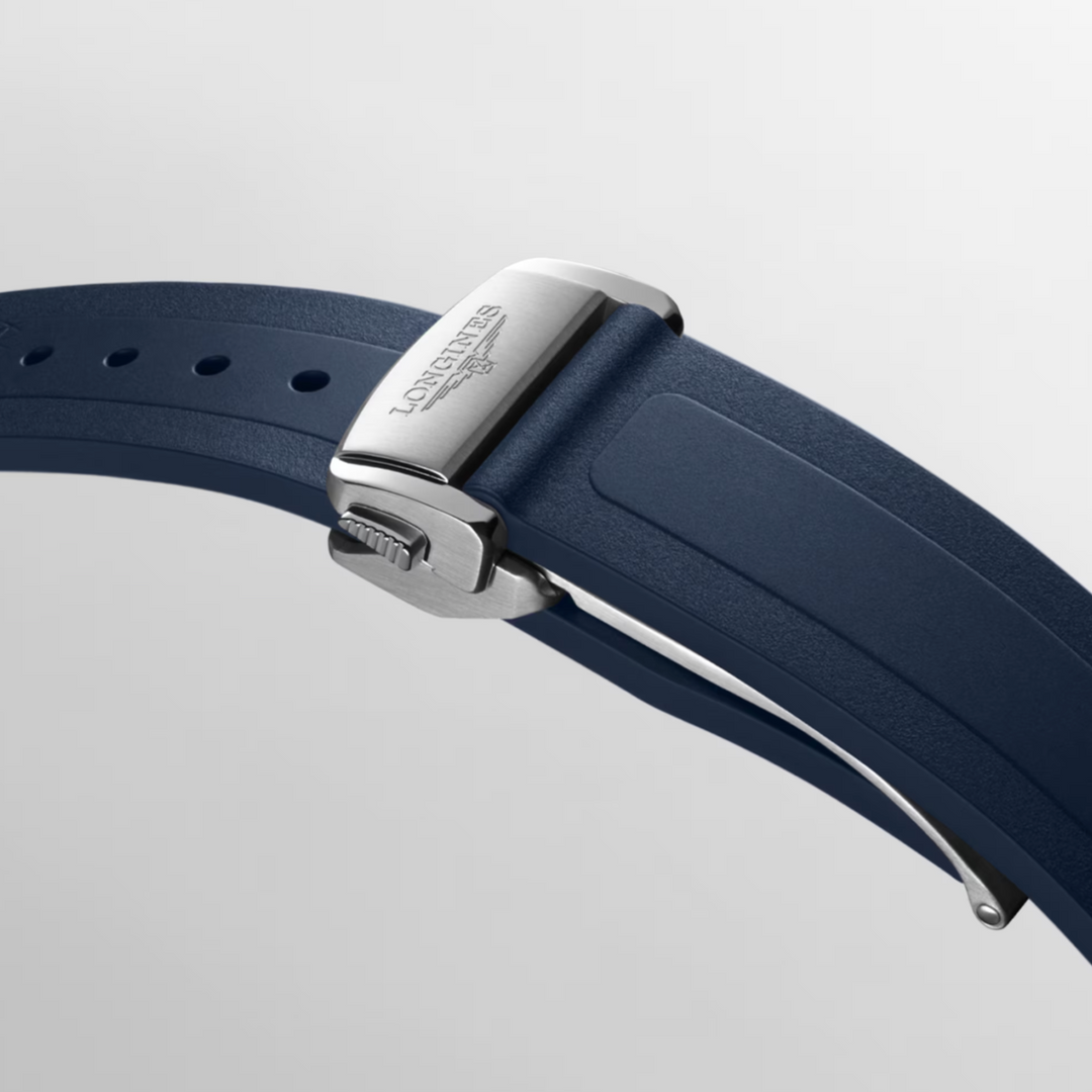 Conquest Blue Dial and Rubber Strap 38MM Watch