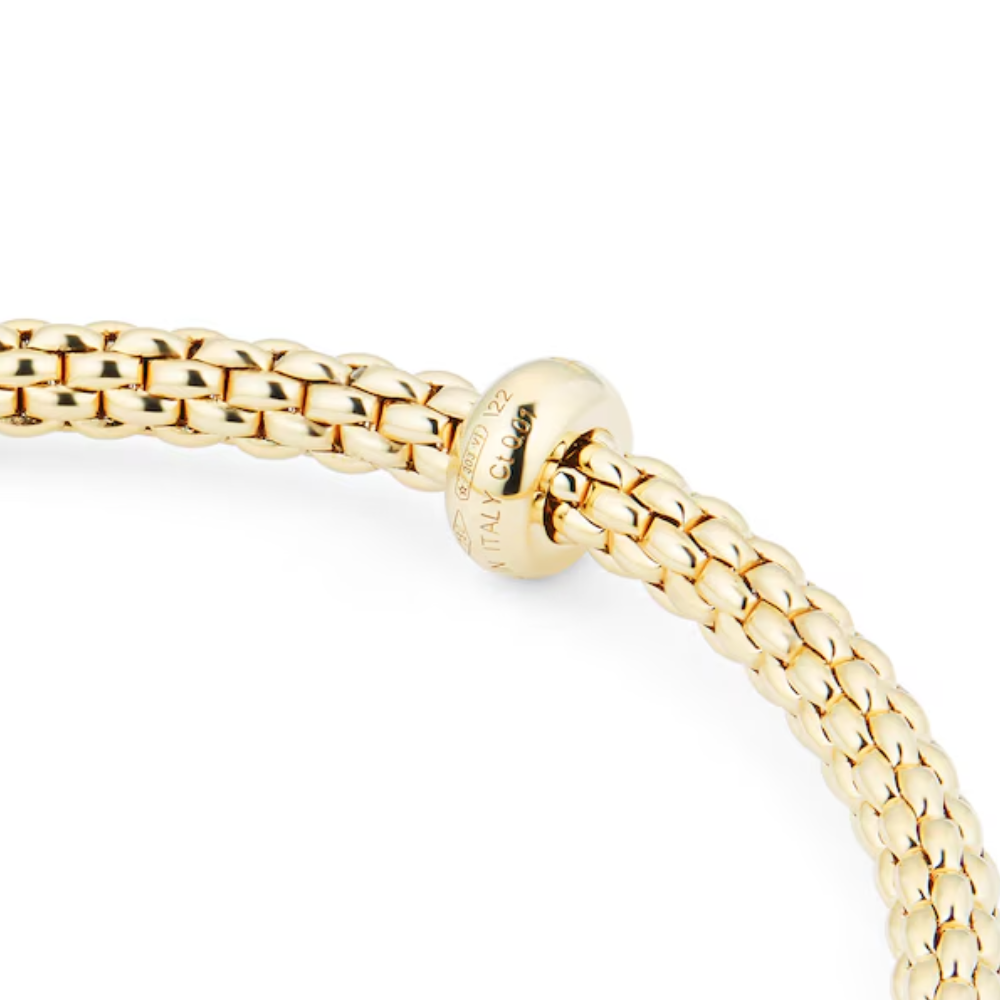 Flex-it Yellow Gold and Diamond Bracelet; Large