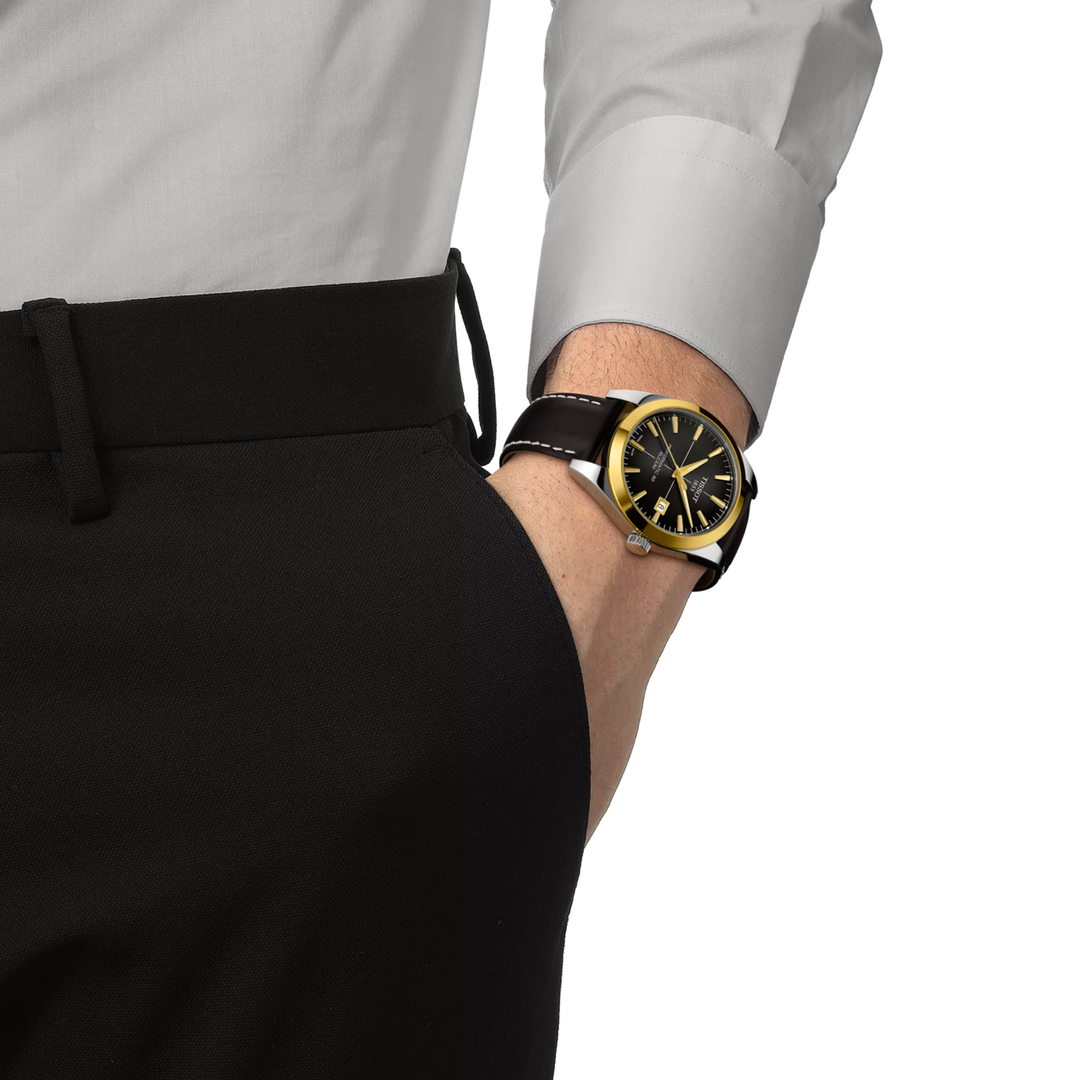 Gentleman Powermatic Black Dial and Strap 40MM Watch