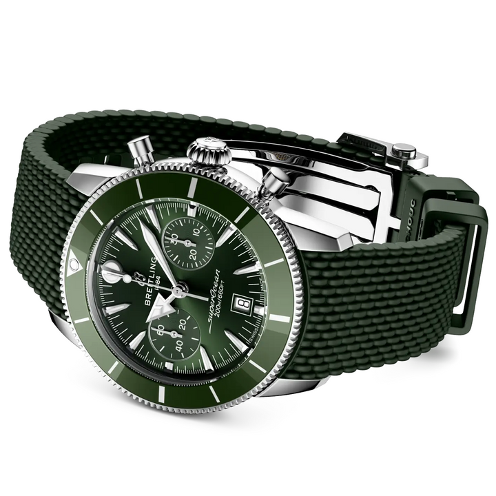 Superocean Heritage B01 Chronograph Green Dial and Strap 42MM Watch