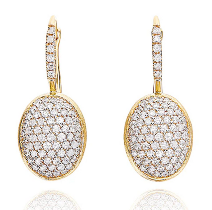 Ciliegine Gold and Diamonds Ball Drop Earrings (Medium)
