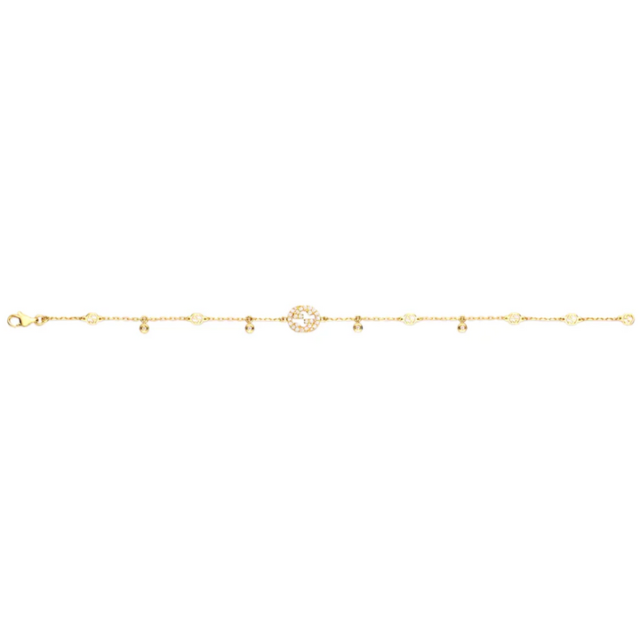 Interlocking G 18K Yellow Gold with Diamonds Bracelet