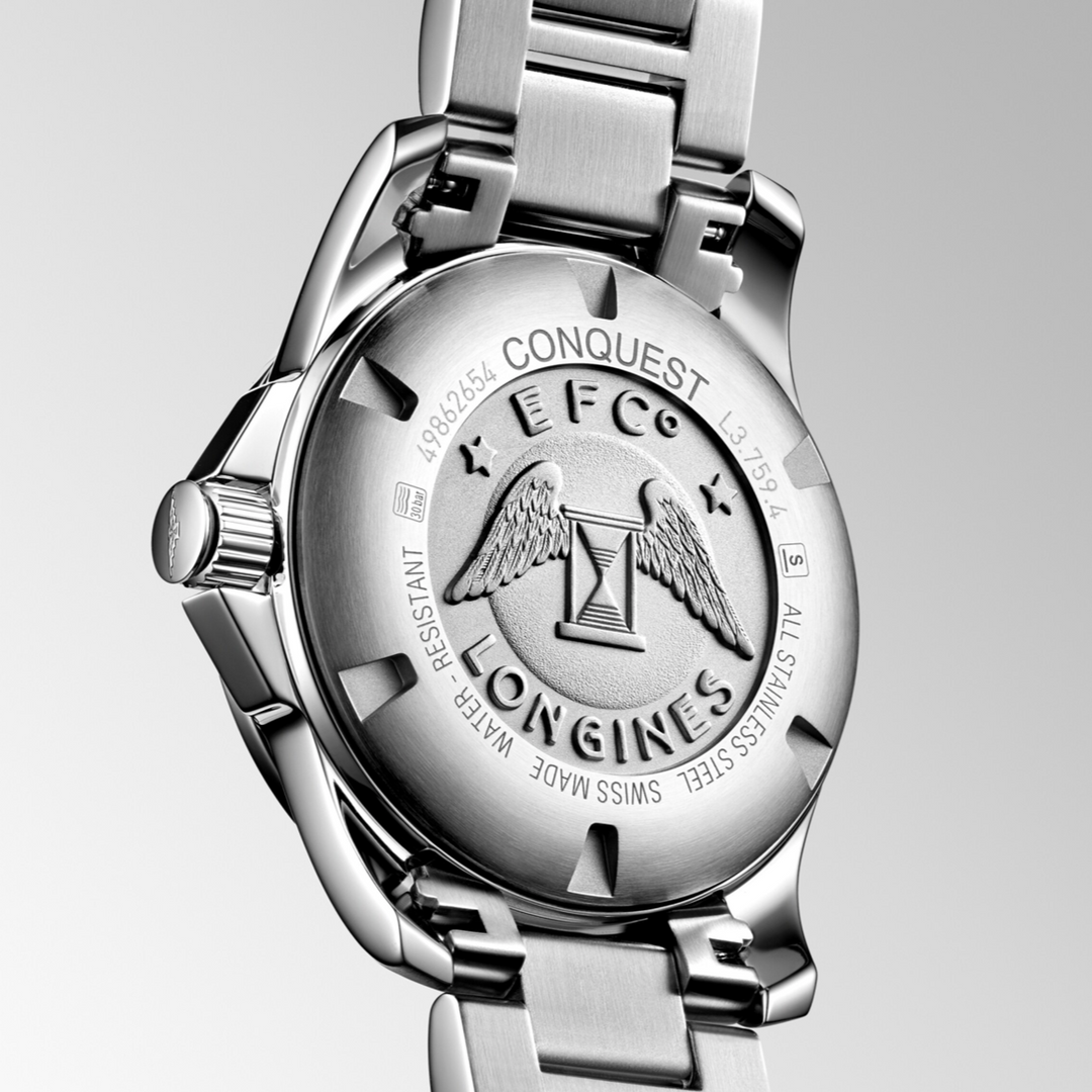 Conquest Stainless Steel Silver Dial 40MM Watch