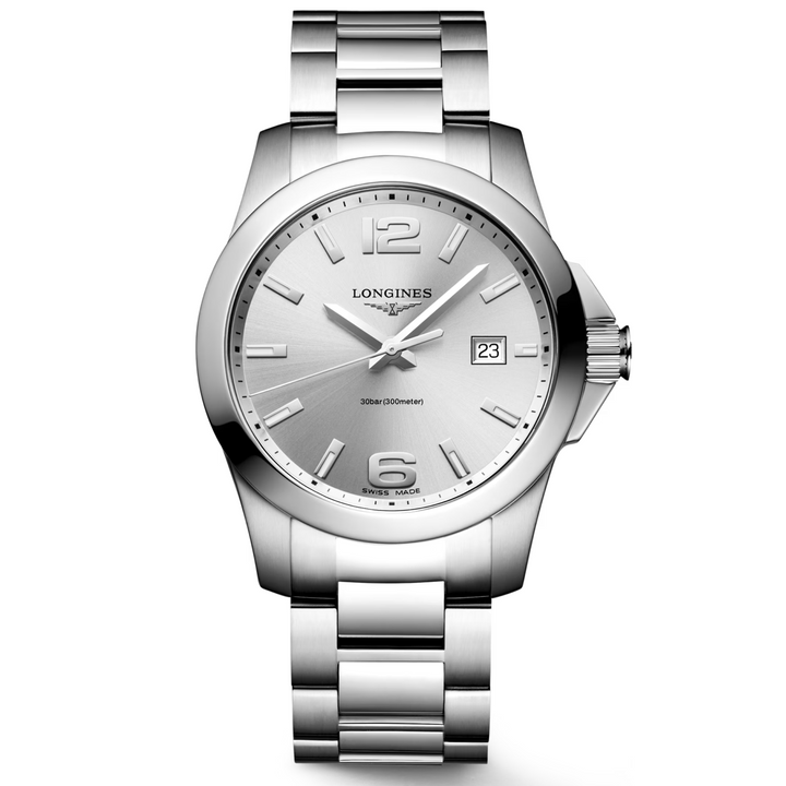 Conquest Stainless Steel Silver Dial 40MM Watch
