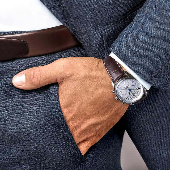 Master Collection Moonphase Brown Strap 44MM Watch