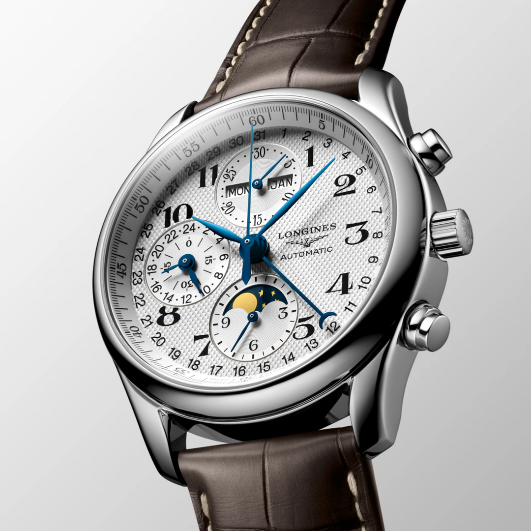 Master Collection Moonphase Brown Strap 44MM Watch