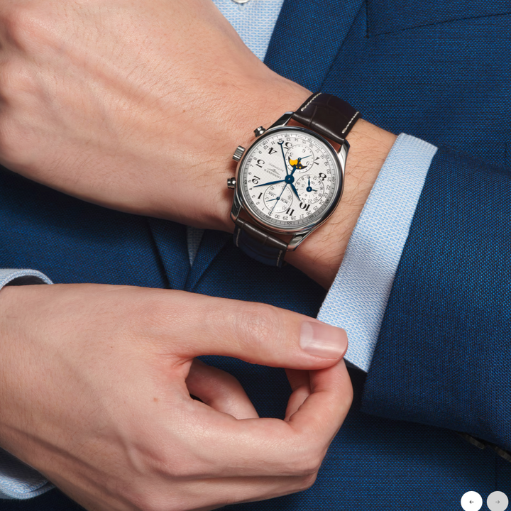 Master Collection Moonphase Brown Strap 44MM Watch