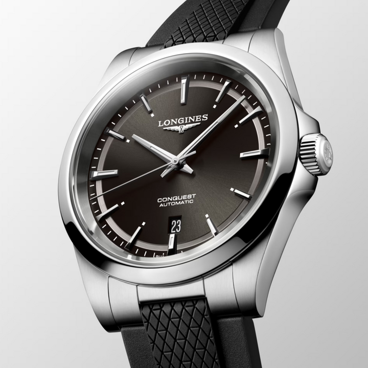 Conquest Black Dial and Strap 41MM Watch