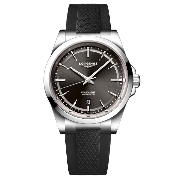 Conquest Black Dial and Strap 41MM Watch
