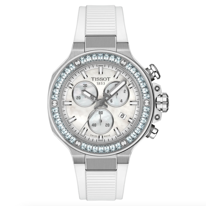 Mother of Pearl Dial with Baguette Bezel 38MM Watch