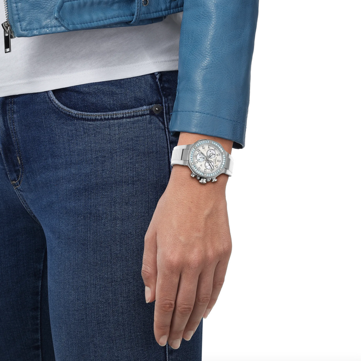 Mother of Pearl Dial with Baguette Bezel 38MM Watch