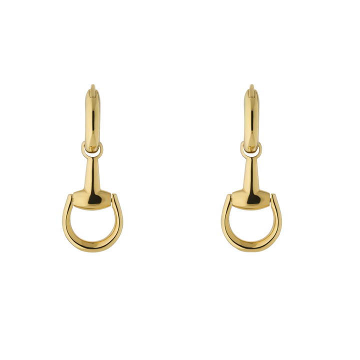 Horsebit Gold Drop Earrings