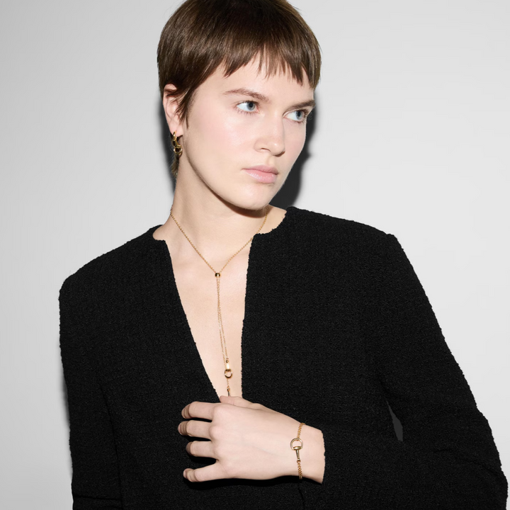 Horsebit Gold Drop Earrings