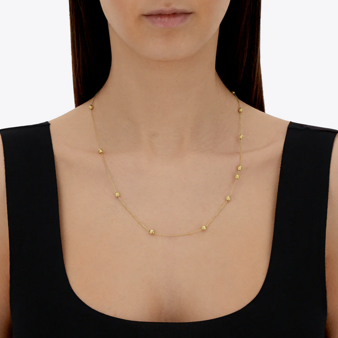 Dancing Soffio Gold and Diamond Yellow Gold Necklace