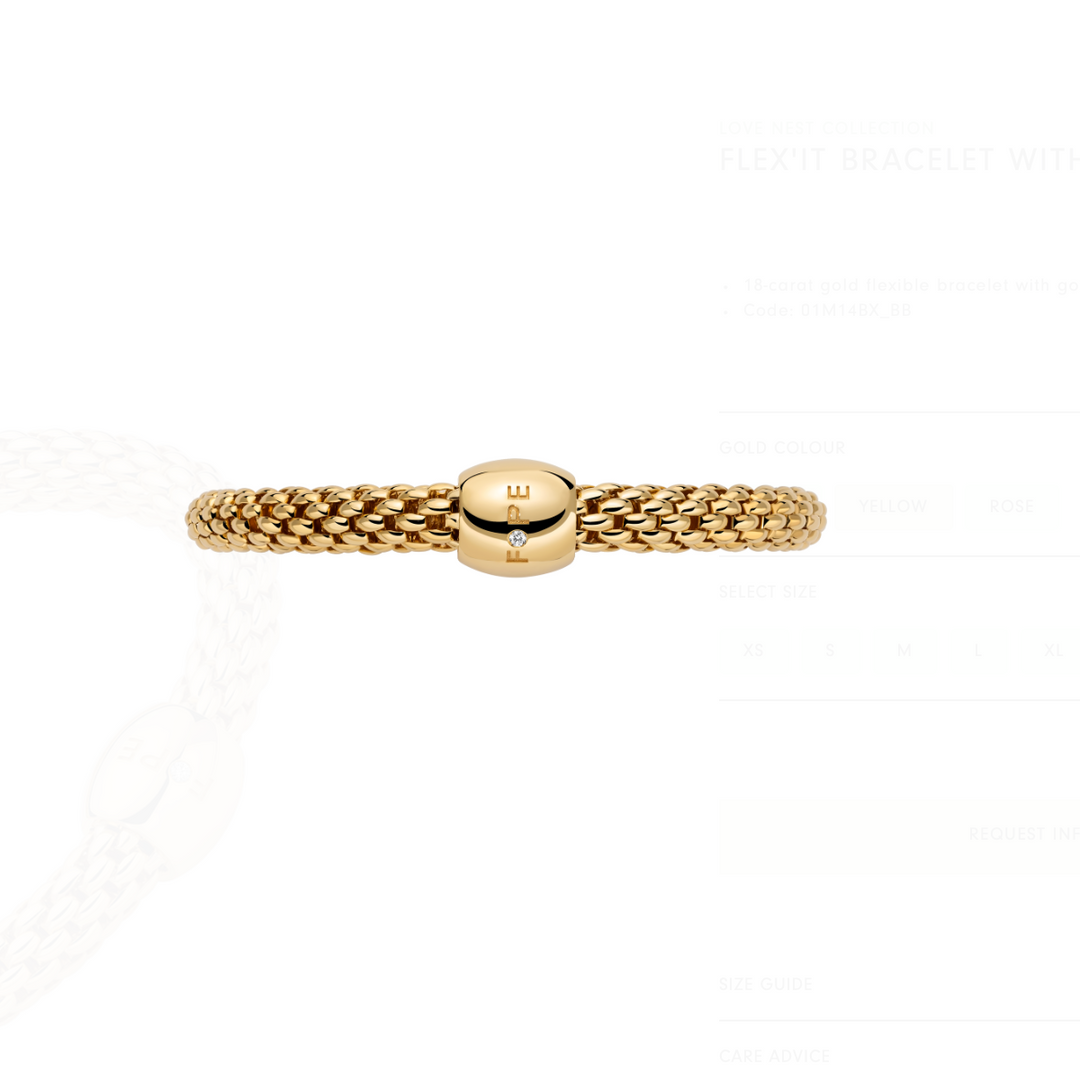 Love Nest Flex'it Yellow Gold Bracelet