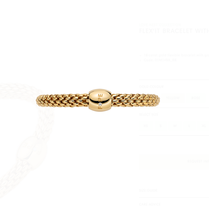 Love Nest Flex'it Yellow Gold Bracelet