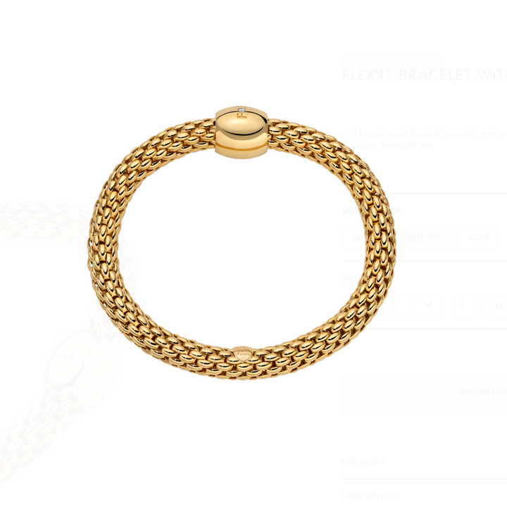 Love Nest Flex'it Yellow Gold Bracelet