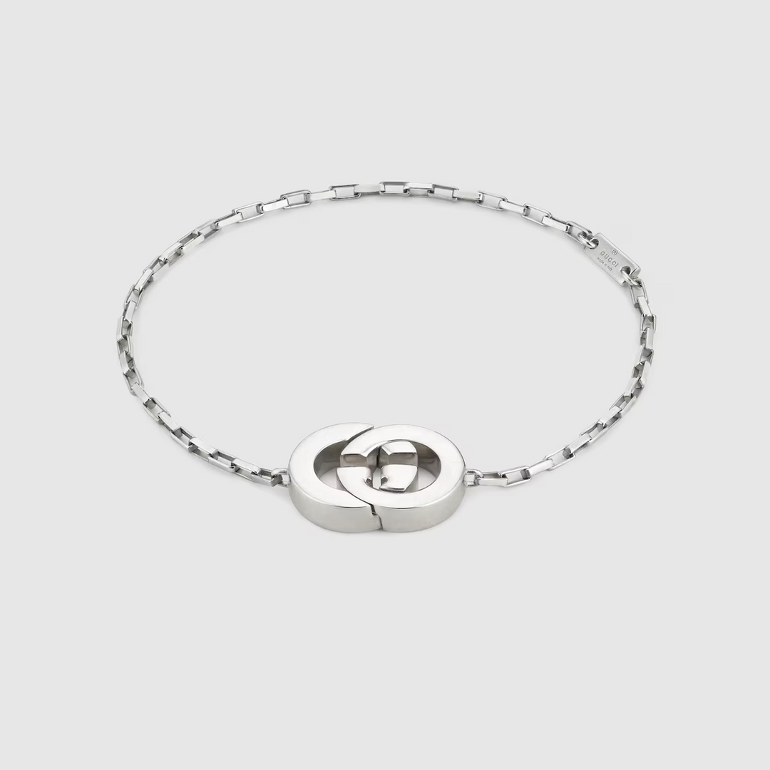 Interlocking Magnetic GG Silver Bracelet
