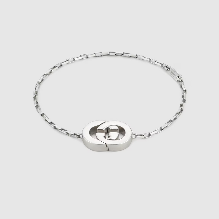 Interlocking Magnetic GG Silver Bracelet