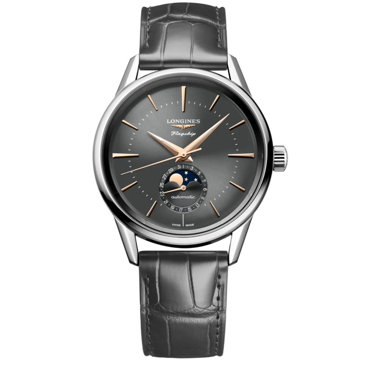 Flagship Heritage Moonphase  Grey 38.5MM Watch