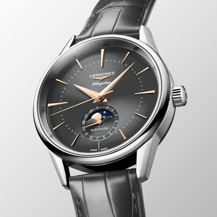Flagship Heritage Moonphase  Grey 38.5MM Watch