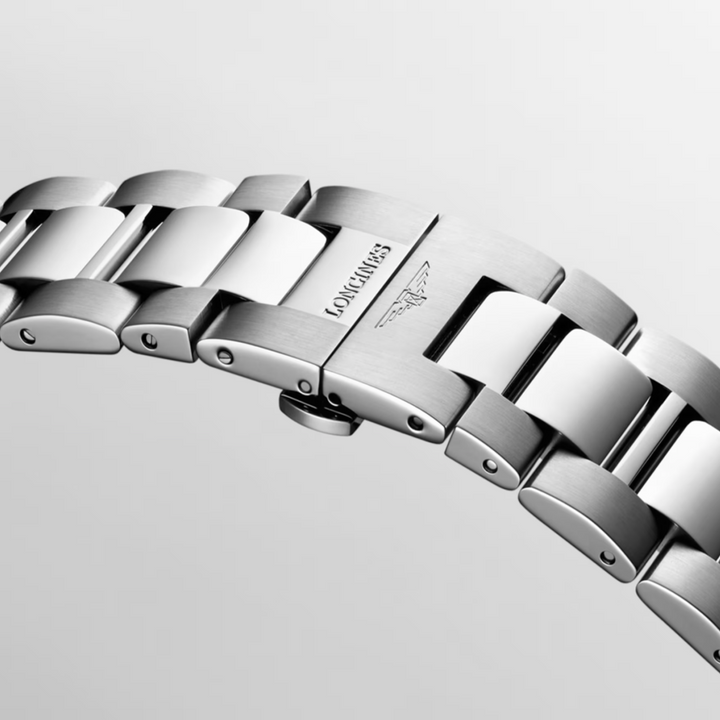 Conquest Sunray Black Dial Quartz 43MM Watch