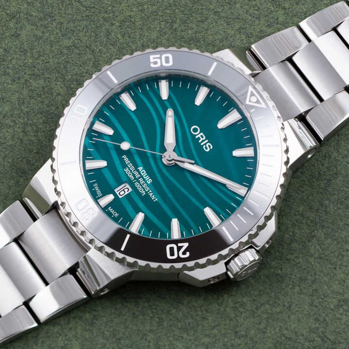 Aquis Date Aqua Wave Dial Yangtze Jiangtun Limited Edition