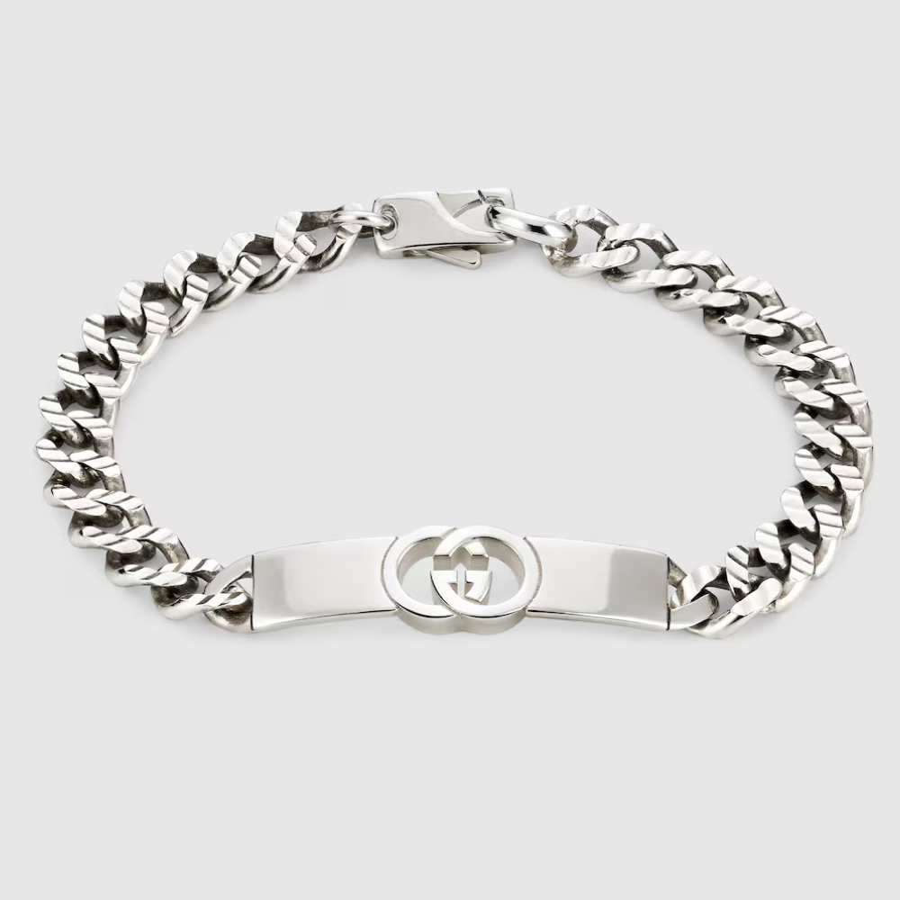Interlocking GG Silver Bracelet