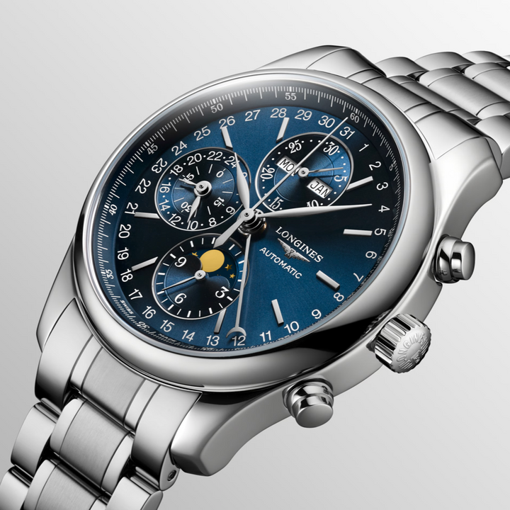 Mater Collection Chronograph Moonphase Blue Dial 42MM Watch