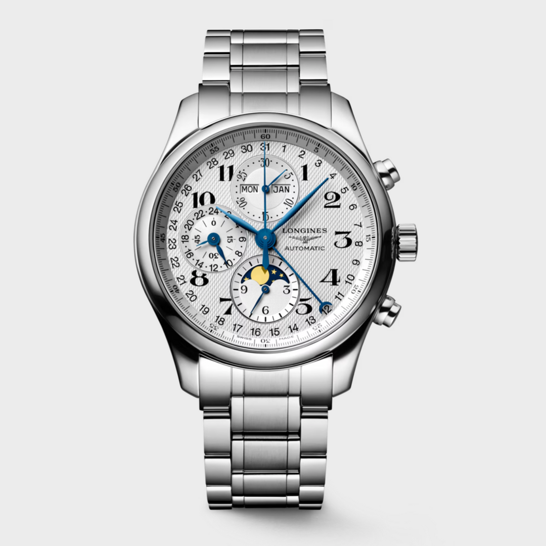 Master Collection Chronograph Moonphase Silver Dial 42MM Watch