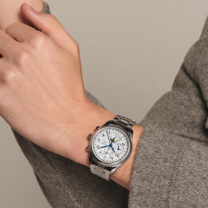 Master Collection Chronograph Moonphase Silver Dial 42MM Watch