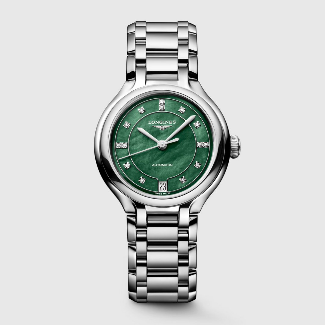 Primaluna Vivid Green Mother of Pearl Dial 34MM Watch