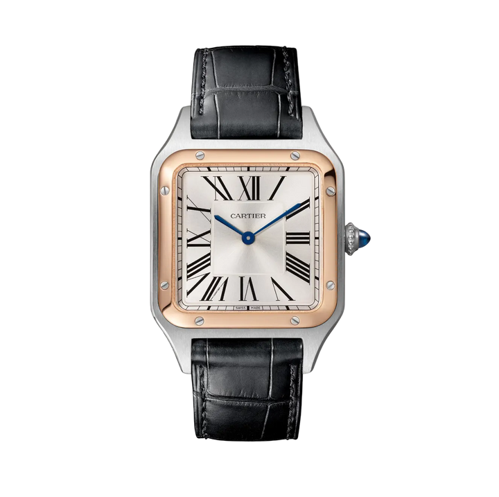 Santos Dumont Steel and Rose Gold Large Model