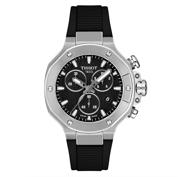 T-Race Black Rubber Starp 38MM Watch