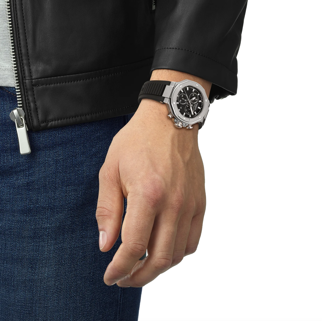 T-Race Black Rubber Starp 38MM Watch