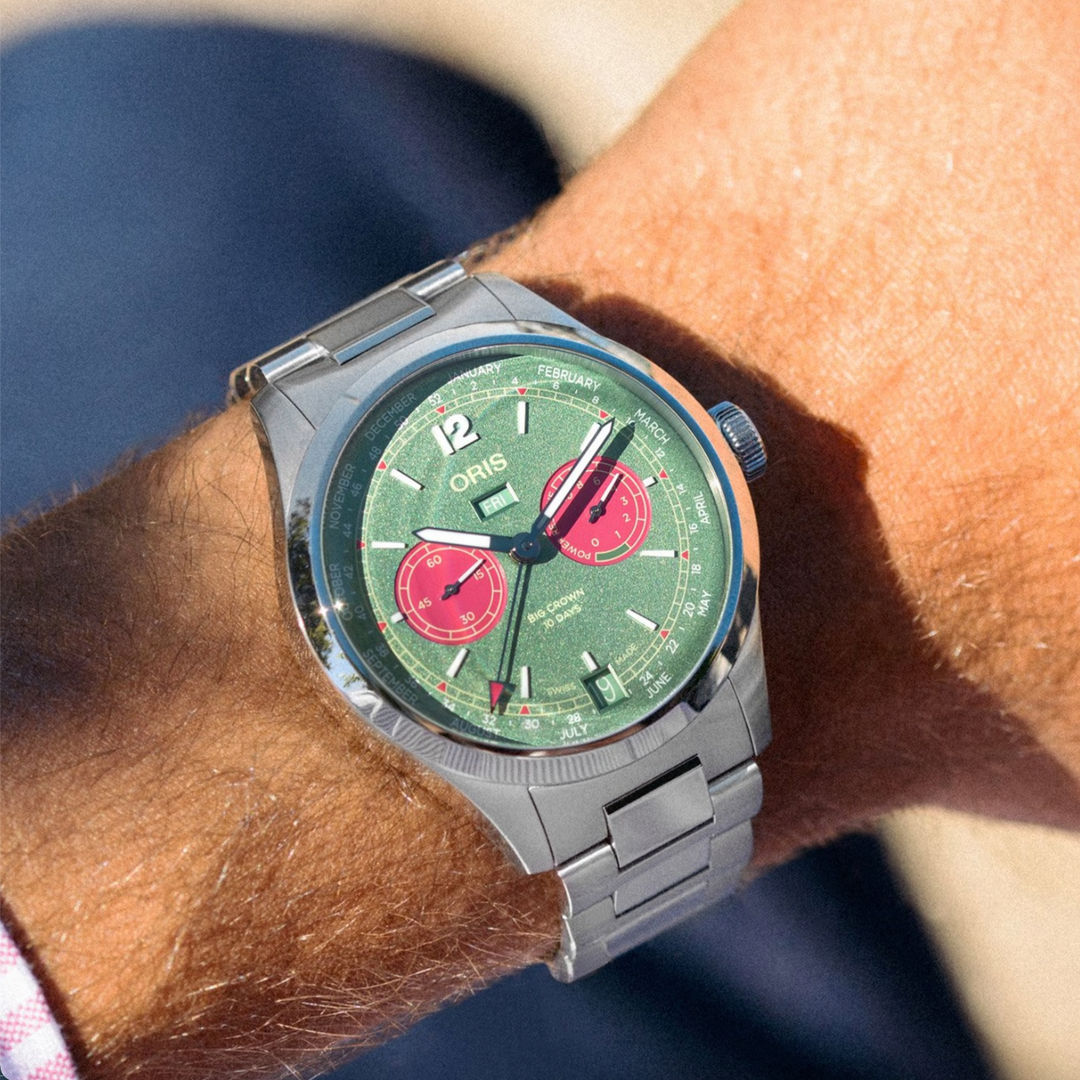 Big Crown Calibre 113 Green and Pink Dial 43MM Watch