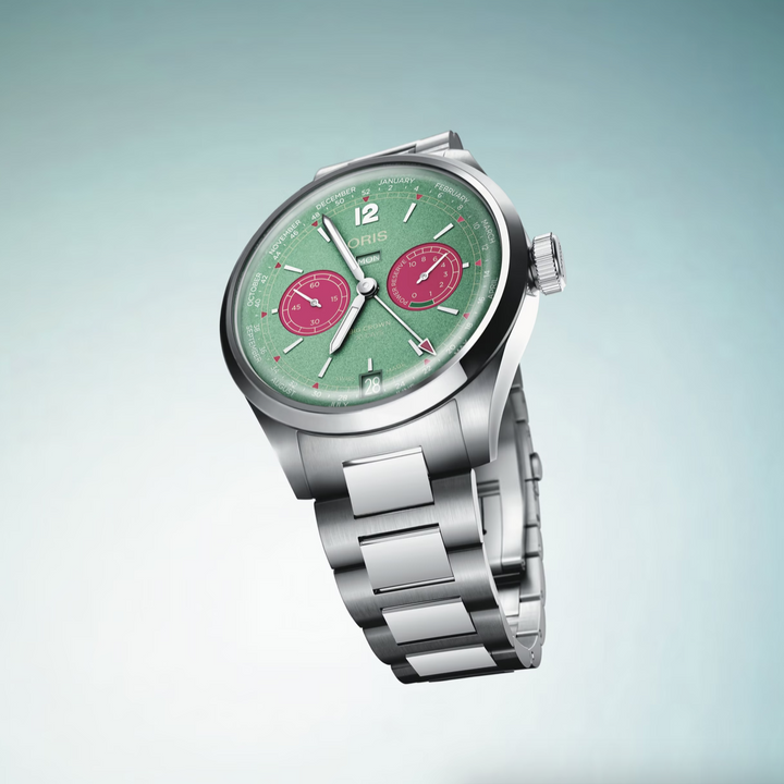 Big Crown Calibre 113 Green and Pink Dial 43MM Watch