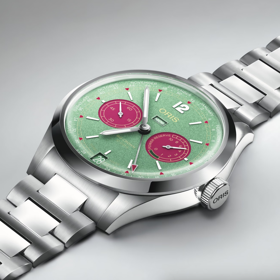 Big Crown Calibre 113 Green and Pink Dial 43MM Watch