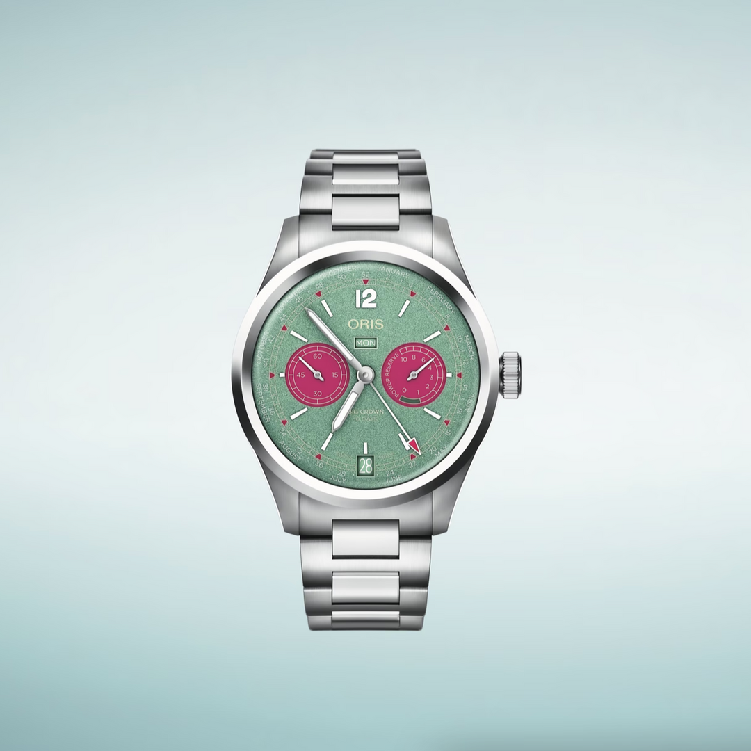 Big Crown Calibre 113 Green and Pink Dial 43MM Watch