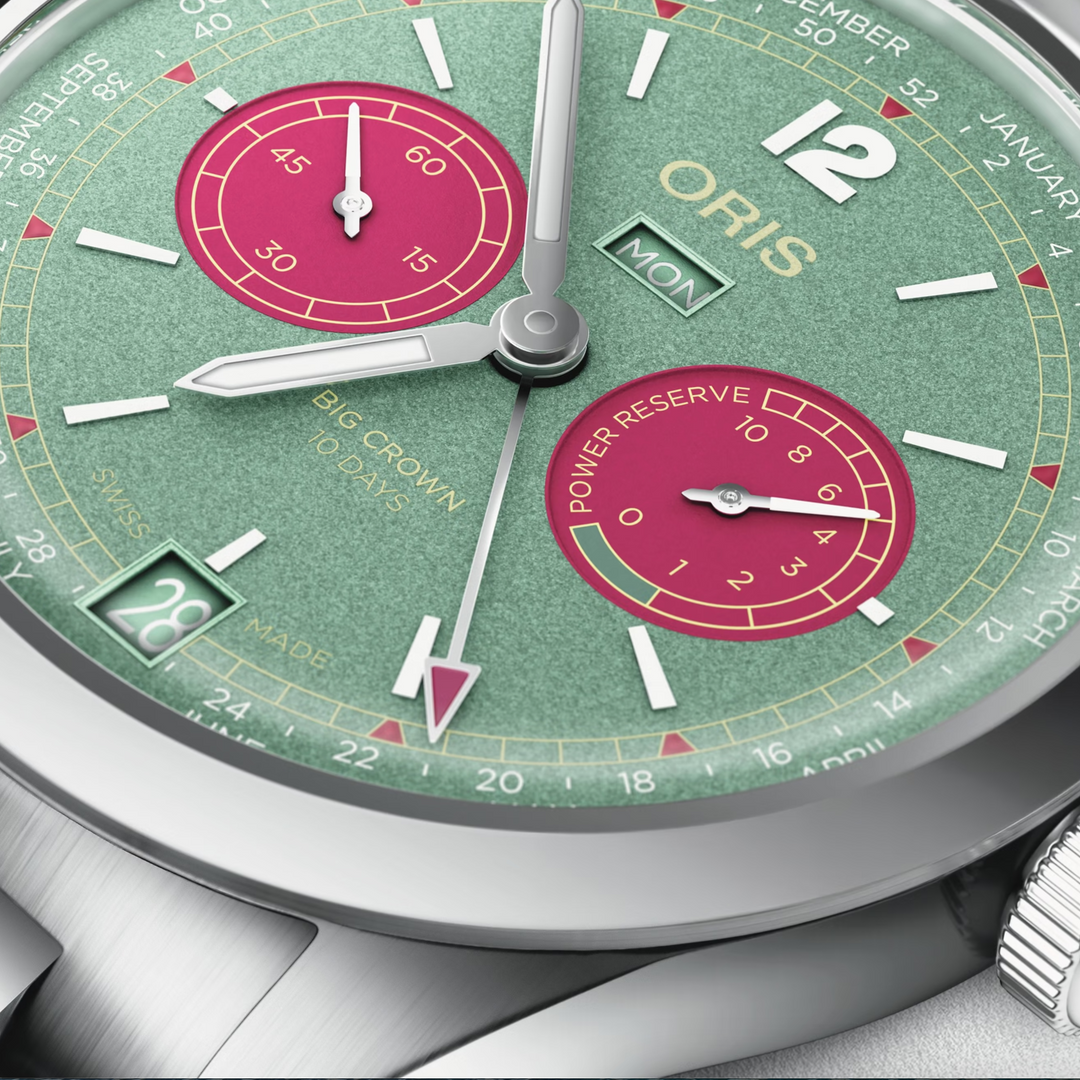 Big Crown Calibre 113 Green and Pink Dial 43MM Watch