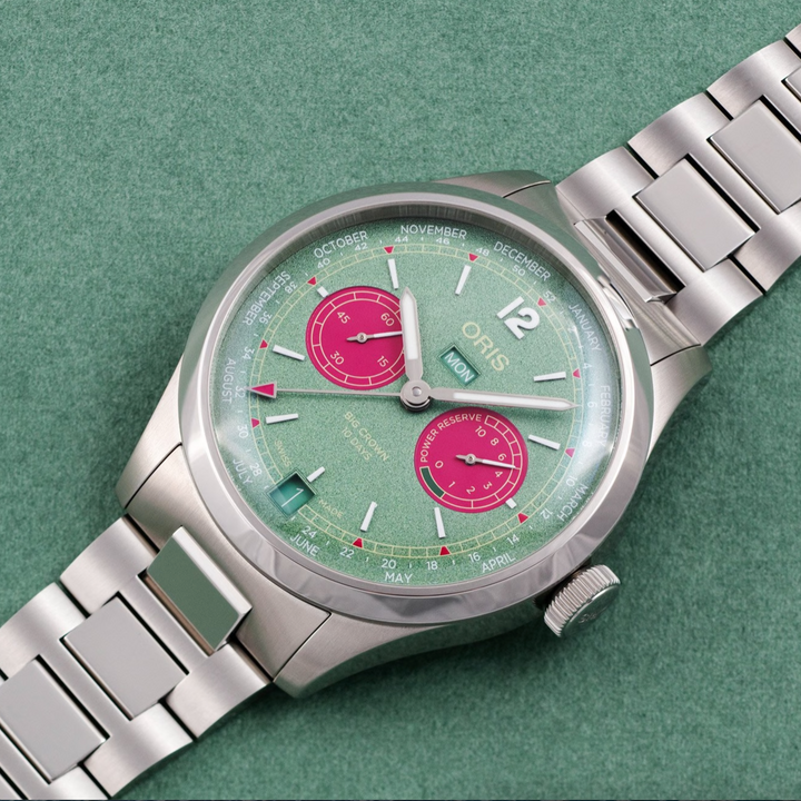Big Crown Calibre 113 Green and Pink Dial 43MM Watch